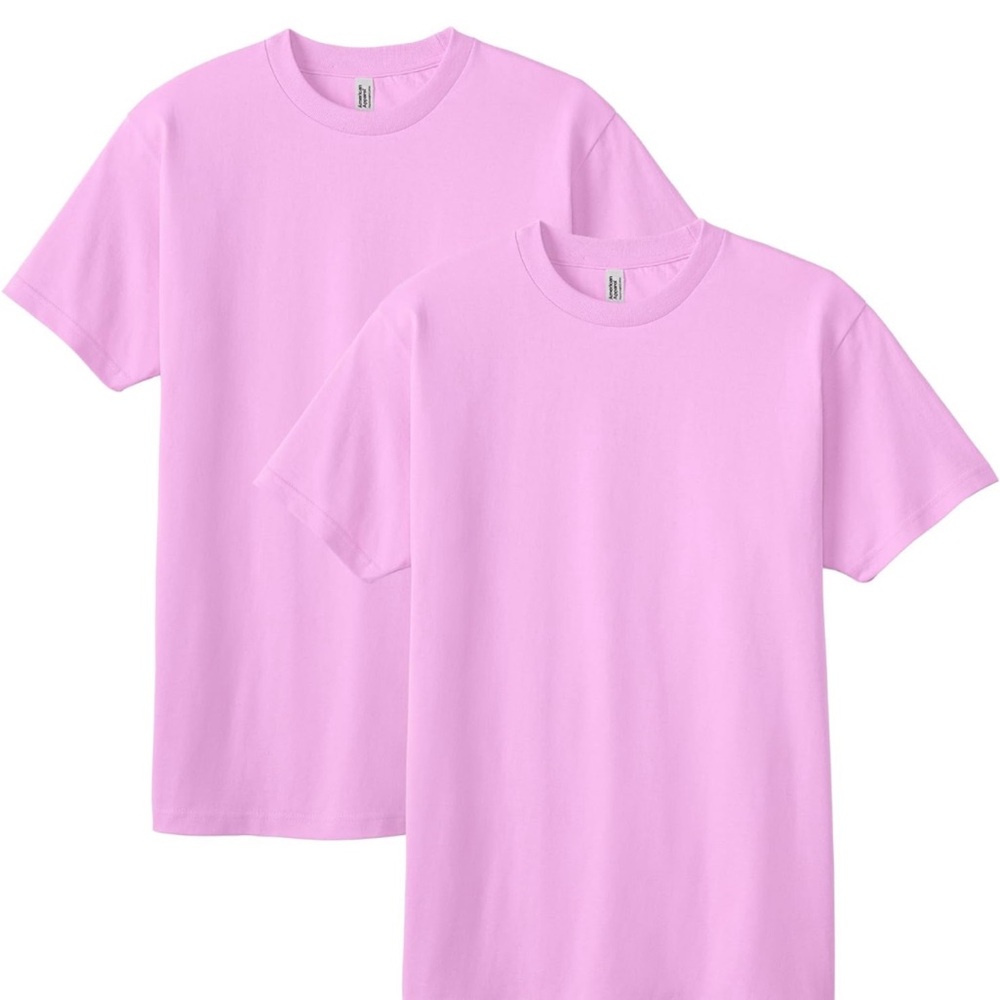 Pink Size M American Apparel unisex-adult T-shirt, Style G1301, 2-pack